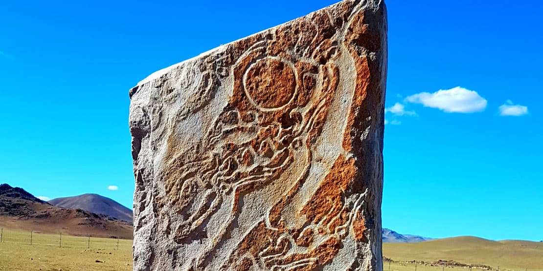 The Uushigiin Övör Deer Stones at the ancient threshold of the steppe.